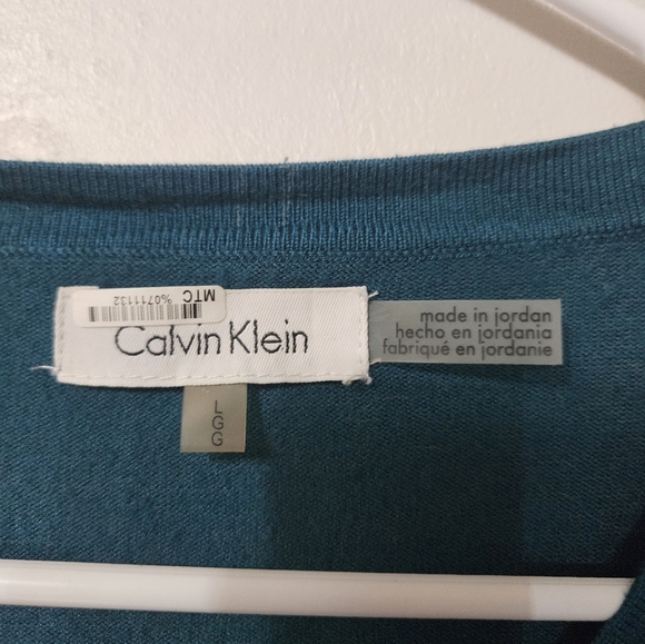 Calvin Klein Teal Button-Up Women's Sweater! - Picture 2 of 5